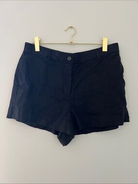 J. Crew | Black 100% Linen Shorts #CH874 Size L